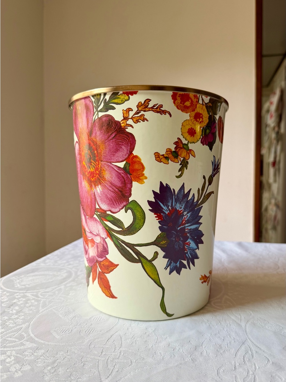 Mackenzie-Childs Flower Market Waste Bin